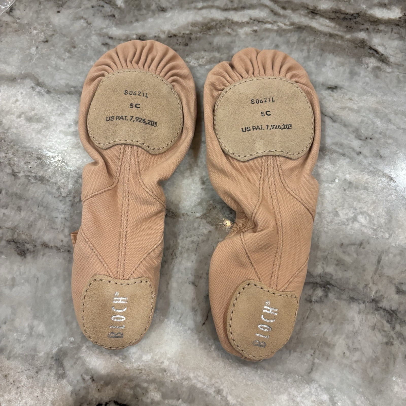 Flesh Color Split Leather Sole Pro Elastic 5c -child's 5 Rea