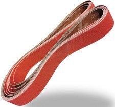 4 Pack 2 x 72 Inch Metal Grinding Ceramic Sanding Belts Kit - 40 60 80 120 Gr...