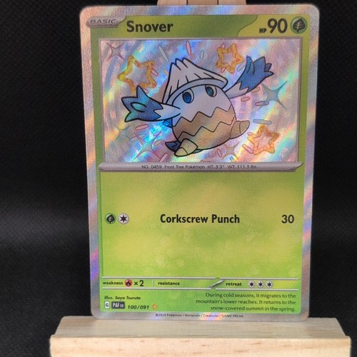 SNOVER 100/091 BABY SHINY PALDEAN FATES HOLO SHINY RARE ENGLISH POKEMON TCG 2024