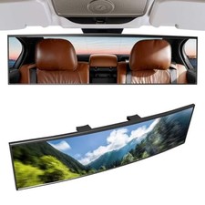 Broadway Car Rear View Mirror HD Anti Glare Universal 12 Inch large 12 IN White