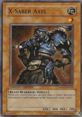 X-Saber Axel - HA01-EN010 - Super Rare - Limited - Lightly Played - Hidden Arsen