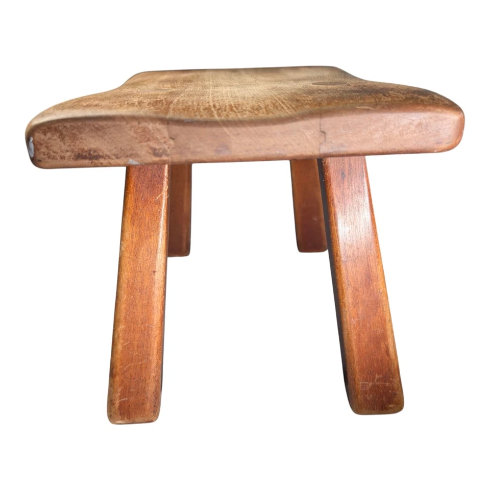 Taburete de pie de madera vintage auténtico Cushman Colonial Creation 9038 intacto Foto 3 de 4