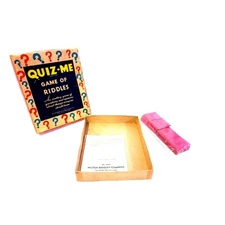 1938 MILTON BRADLEY CO. QUIZ-ME GAME OF RIDDLES - ORIGINAL BOX CARDS DIRECTIONS