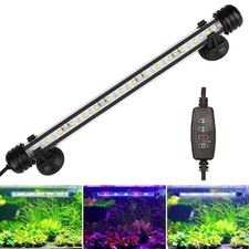 Submersible LED Aquarium Light Bar Underwater Fish Tank Timer 11.4 Inch Lamp