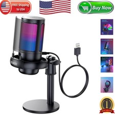 Immersive RGB Gaming Microphone with Cardioid Audio  Plug-and-Play Convenience