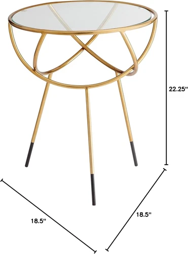 Gyroscope Side Table - Stylish 22.25" Tall & 18.5" Wide - Picture 3 of 8