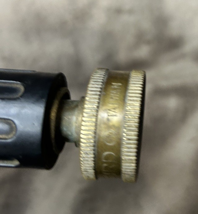 Vintage Brass & Rubber Rain-Bird Adjustable Garden Hose Spray Nozzle 4”