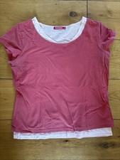 Mamaway Two Layer Breastfeeding Top In Shades of Pink Size M