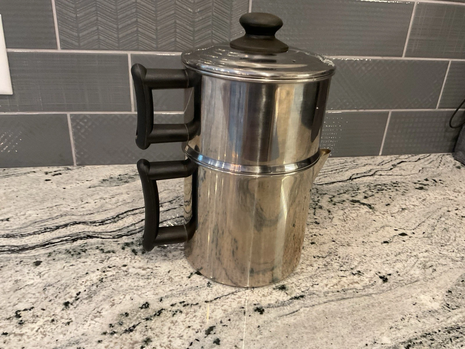 Stainless Steel 10 Cup Drip Coffee Maker Set Camping Off Grid Non-electric