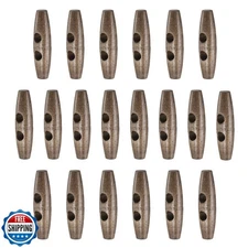 HARFINGTON 20pcs Wooden Toggle Buttons 55mm / 2.2" Wood Olive Sewing Buttons 