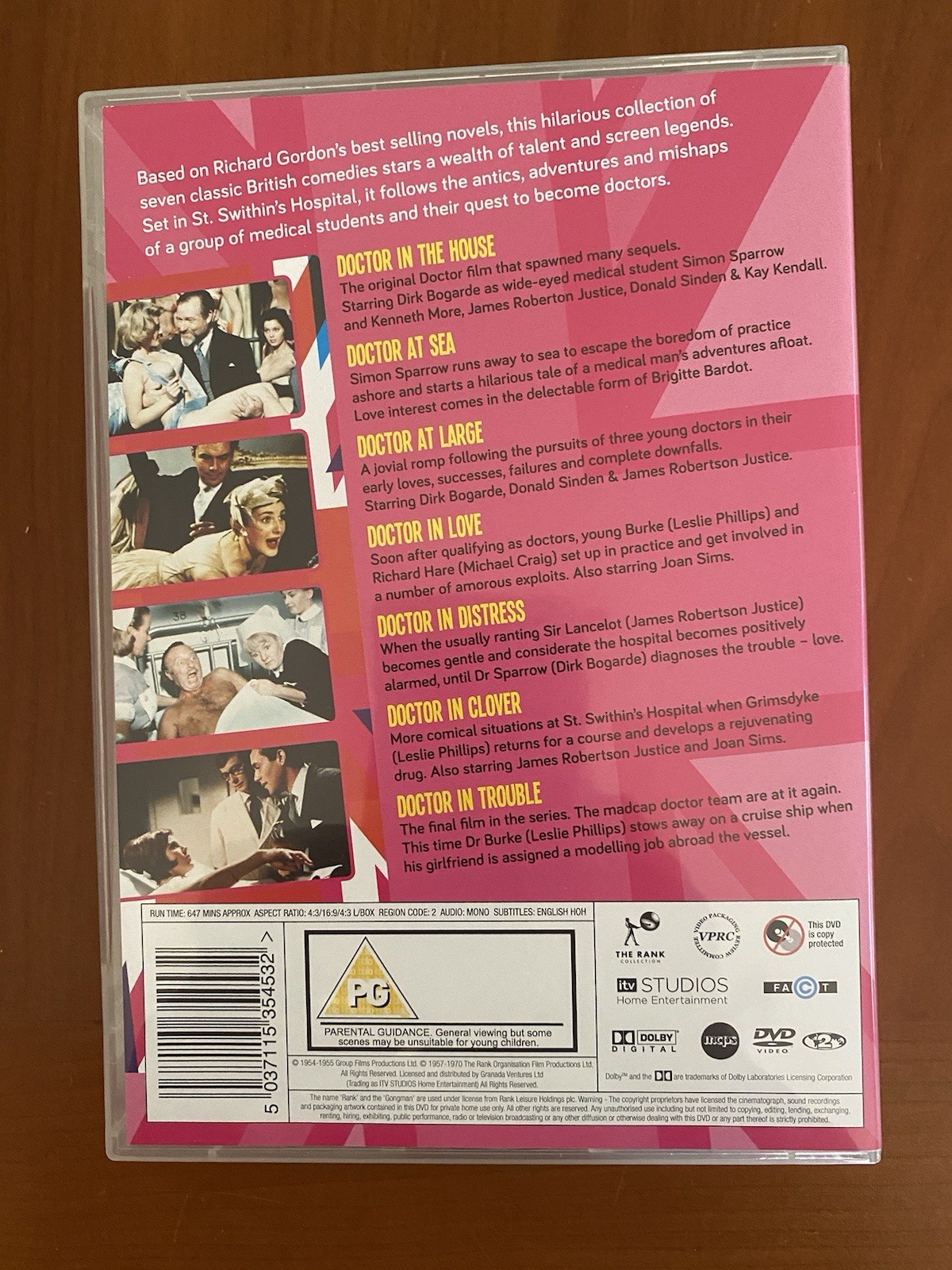 The Complete Doctor Collection, seven classic British comedies, DVD set,Like New