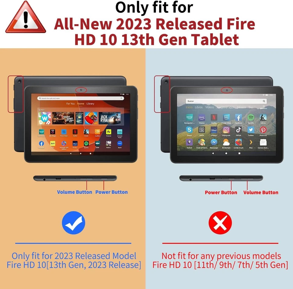 For New Amazon Fire 10 10.1" Tablet Case 2023 Release with Free Screen Protector - Image 2 of 2