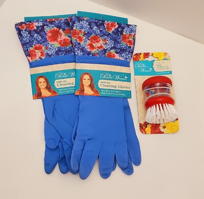 Pioneer Woman Heritage Floral Sink Strainer & 2 Pair Of Cleaning Gloves NWT's