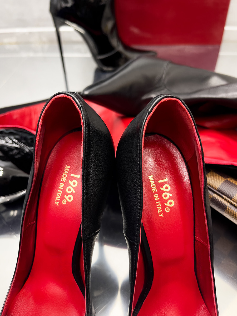 1969 Made in Italy Leather High Heels Iconic Z LX D67 Pointy Pumps