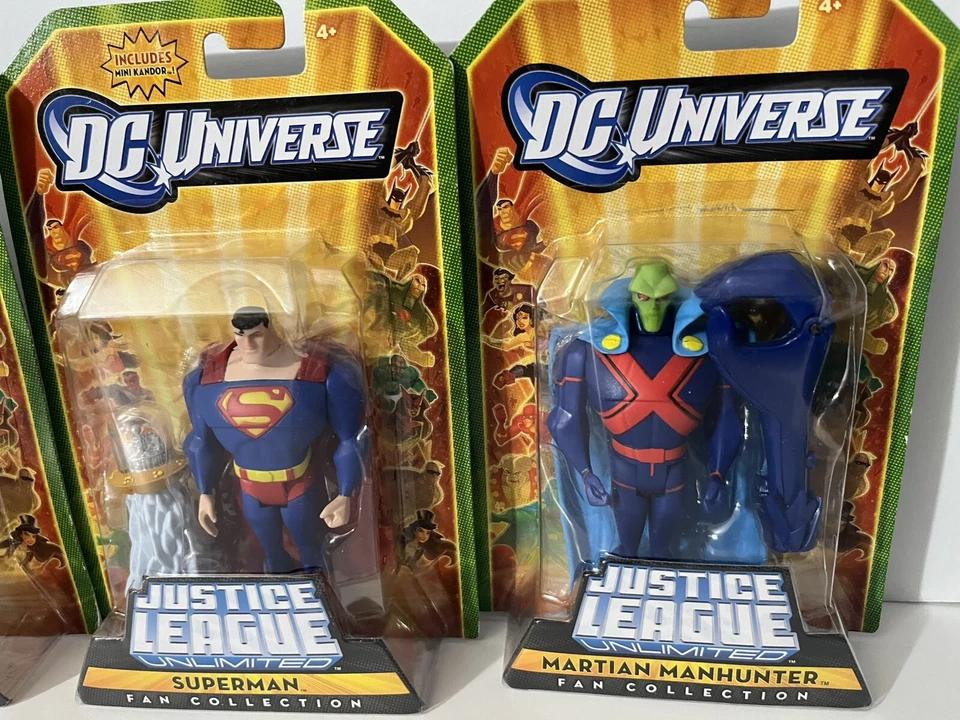 Lote de 3 Justice League Unlimited Superman Martian Manhunt Plastic Man DC Universe Foto 3 de 4