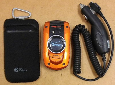 Casio Gz'One Boulder C711 - Orange ( Verizon ) Very Rare Flip