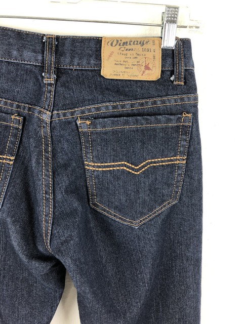 Vintage Genes 1891 Slim Straight Denim Jeans Mens 28X30 Blue Cotton Casual Pant | eBay