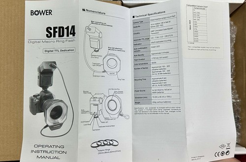 Bower SFD14N Digital Macro CloseUp RingLight Flash For NIKON - Picture 3 of 5