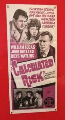 BERECHNETES RISIKO ORIGINAL 1963 DAYBILL KINO FILMPLAKAT William Lucas 60er