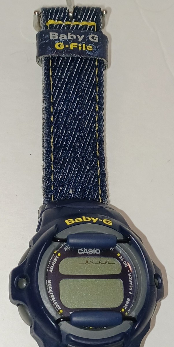 Vintage Casio Baby G Watch blue denim strap used | eBay