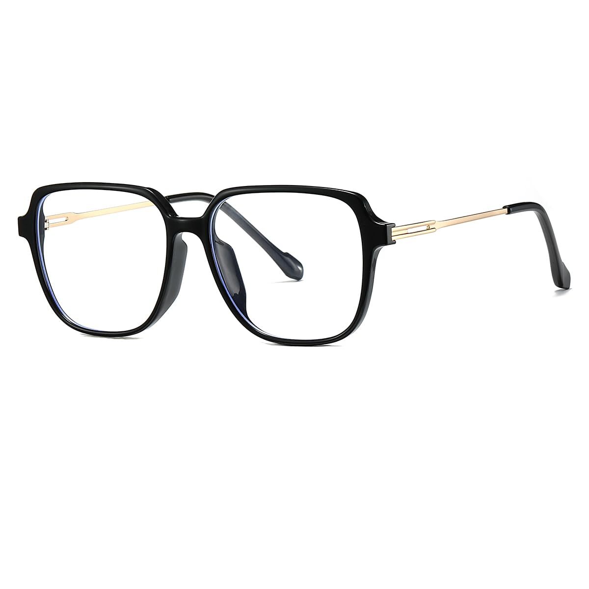 Square TR90 Blue Light Blocking Glasses for Women Men Trendy Light Weight Non...