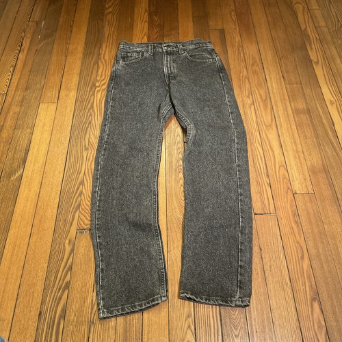 Vintage Levis 505 XX Mens Jeans 29x30 Black Fade Straight Leg 90s 1990 Made USA✅ - Afbeelding 2 van 8