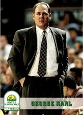 1993-94 NBA Hoops Basketball Card George Karl Seattle SuperSonics #254