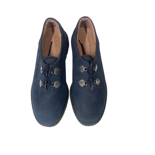 Santana Canada Shoes Womens 8M Blue Suede Leather Oxford Nordic Preppy New - Picture 2 of 11