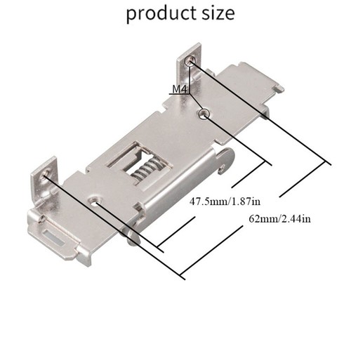 5pcs DIN Rail Bracket Buckle Steel Plate Nickel-Plated Mounting Bracket 35mm - Picture 2 of 13