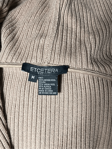 Etcetera Wool Sleeveless Hooded Tunic Sweater Vest Duster Size Medium - Picture 5 of 5