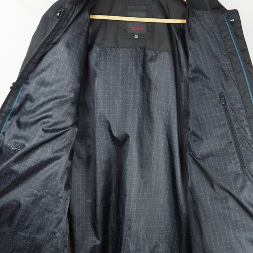Tumi Quilted Puffer Jacket Mens Medium Black Insulated Fill T-Tech Zip ButtonTum - Picture 12 of 16