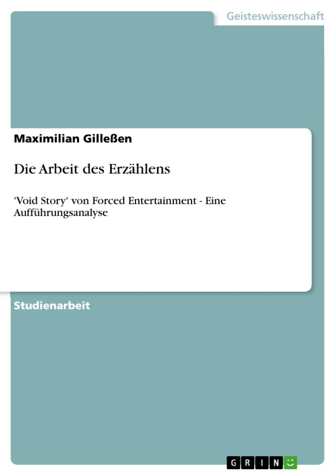 Die Arbeit Des Erzählens | Buch | 9783656205661