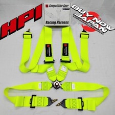 Hpi Fia Approved 4-point Racing Harness Drivers Side Inner Buckle Yellow Hpi Fia Approved 4-point Racing Harness Drivers Side Inner Buckle Yellow