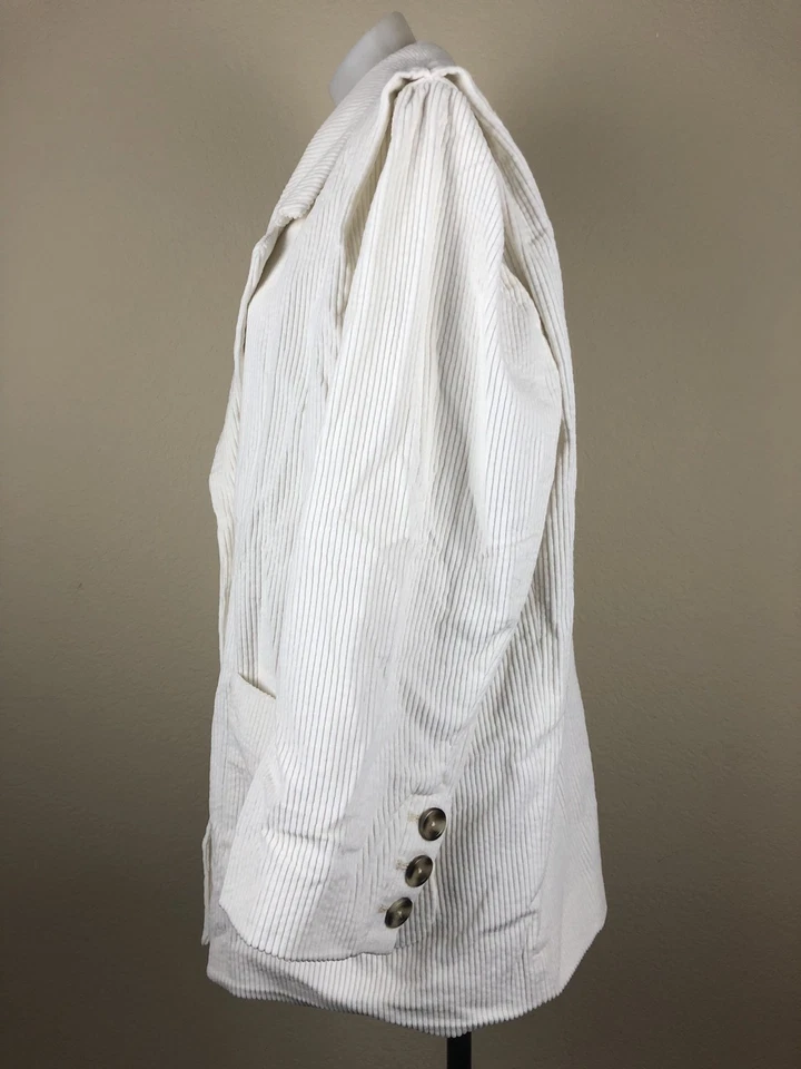 NEW Cartonnier Size XL Anthropologie Button Corduroy Blazer Cream Double Breast - Image 4 of 4