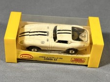 Aurora 1375 Model Motoring COBRA GT - White w/ Black Stripes HO Slot Car 1960s