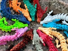 Dragon Articulated, Brand New, Sunburst Red/Gold 17.5 Inches 3D Printed.