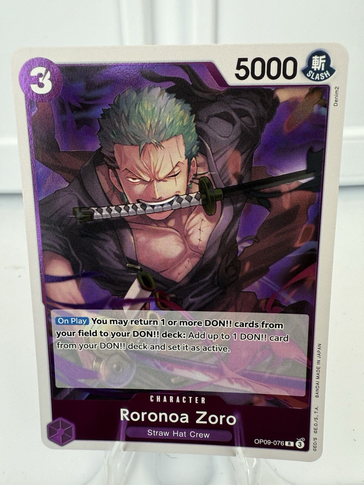 Roronoa Zoro OP09-076 Rare Foil Emperors in the New World One Piece Mint NM