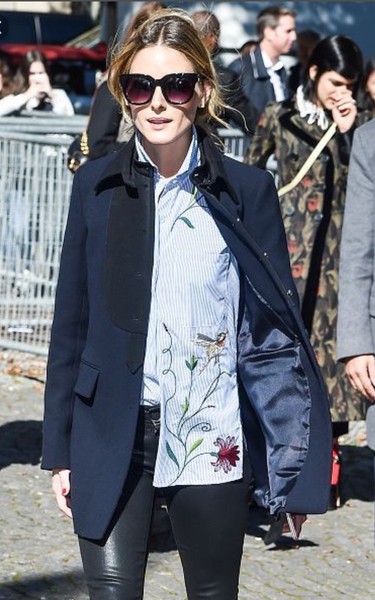 ZARA BLUE FLORAL EMBROIDERED POPLIN SHIRT BLOUSE REF 6895/249/044.
