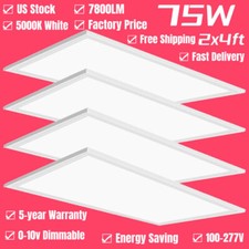 2x4Ft 75w LED Panel Light Drop Ceiling Flat Dimmable Recessed Troffer Lighting