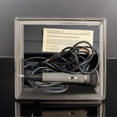 Micro Optimus&UNIDIRECTIONAL MICROPHONE Dynamic Micro M:33-3018,500 ohms,20'Cord