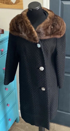 Vintage 1960s Lee Artel wool coat with a Chestnut 