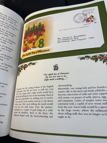 The Twelve Days of Christmas BOOK 1977 Stamps Christmas Island Limited - Picture 17 of 24