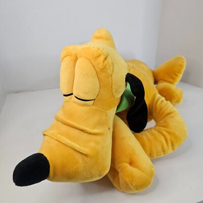 Disney Sleeping Pluto Dog Plush Yellow Puppy Pillow Laying Stuffed Animal Toy