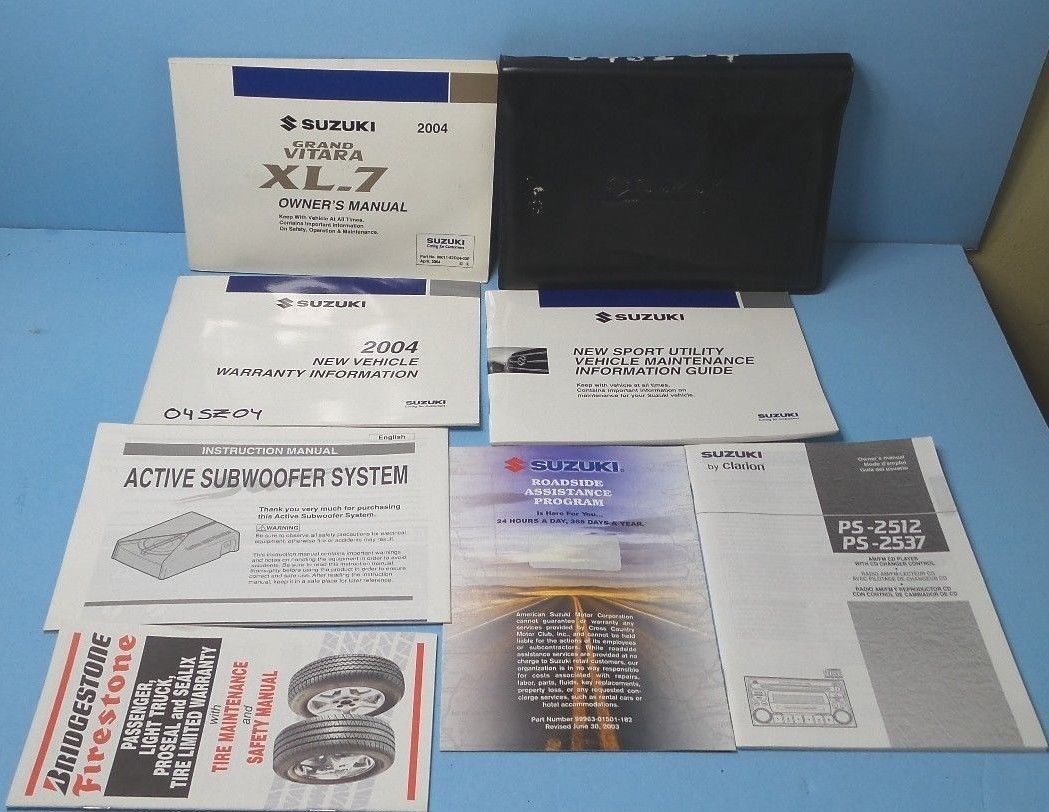 04 2004 Suzuki Grand Vitara XL-7 owners manual | eBay