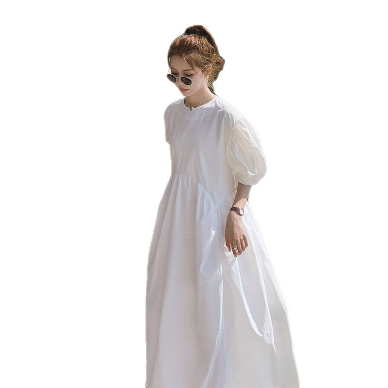 loose white dress White Lace Dress Women Dress Spring Summer Vintage Elegant Slim Embroidery Lace Dress V-Neck Casual Loose Maxi Dresses Clothes
