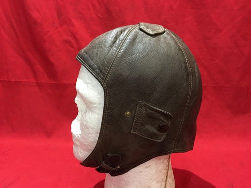GERMAN WW2 LUFTWAFFE PILOT LEATHER HAT 