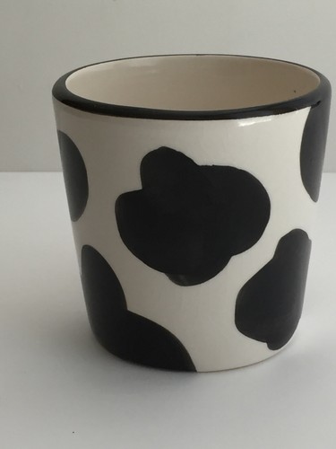 Holstein Kuhkopf Griff Kaffee Tee Keramik Becher Tasse 3D Milchprodukte schwarz weiß 12 Unzen - Bild 4 von 8