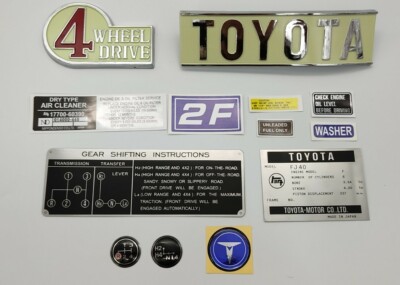 Fits Toyota Land Cruiser FJ40 FJ43 Side Emblems Logo Set - Foto 2
