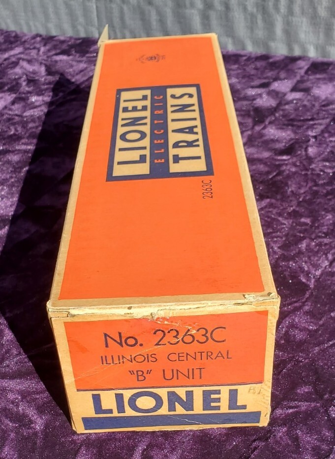 1955 Lionel 2363C Illinois Central B Unit Box Only Very Nice