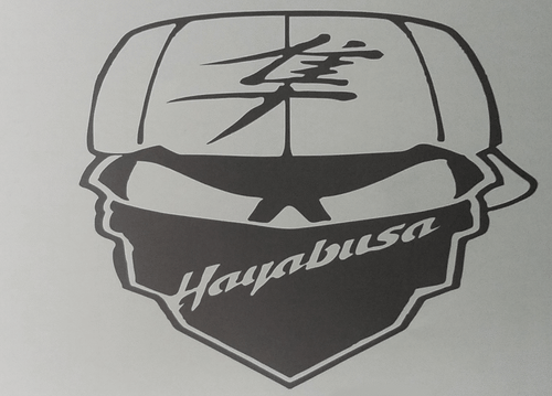 HAYABUSA KANJI MOTORCYCLE SKULL STICKER DECAL - Picture 6 of 7